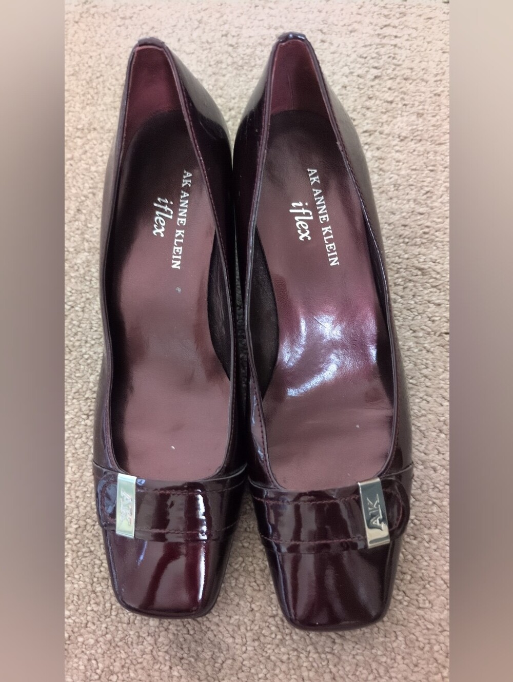 Anne Klein Burgundy iFlex Patent Leather Pumps - Picture 4 of 7